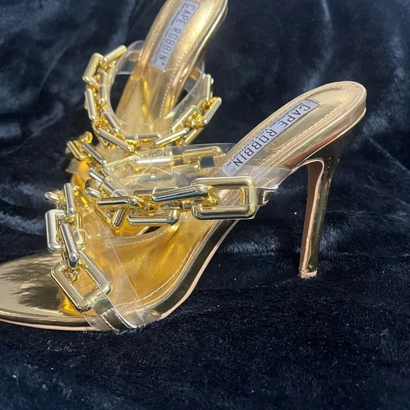 Cape Robbin Gold Chain Stiletto Heels - Picture 8 of 16